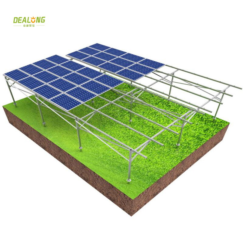 Επίπεδο έδαφος Aluminium Farm Solar Mounting System
