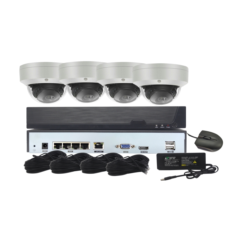 5MP Dome 4CH CCTV NVR POE Kit