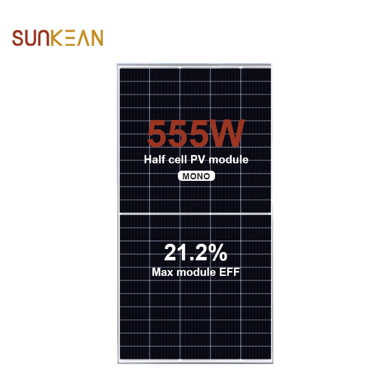 Μονό ηλιακό πάνελ 555W Μισοκομμένο 110cells μεγέθους κυψέλης 210mm
