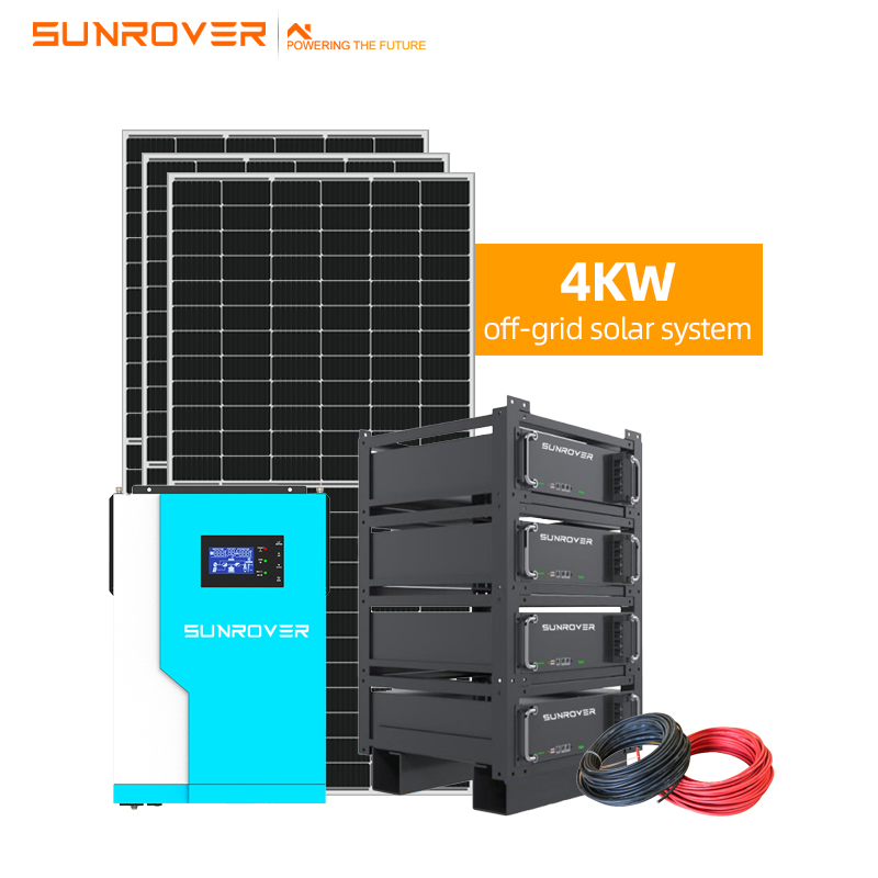 Προσαρμοσμένο σύστημα ηλιακής ενέργειας Όλα σε Ένα 4KW εκτός δικτύου
