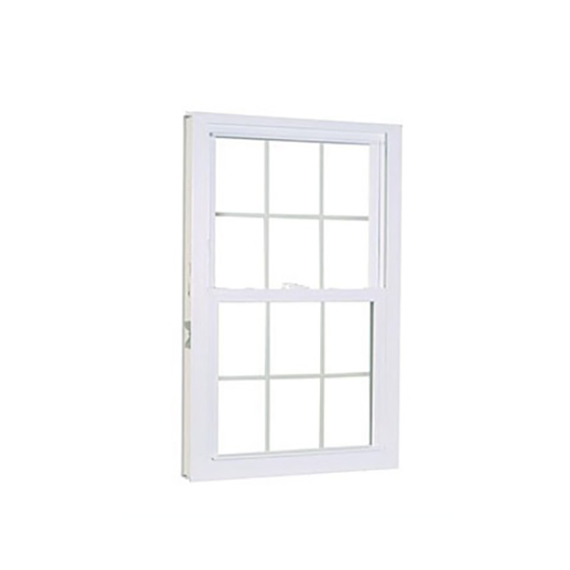 Λευκά διπλά παράθυρα αλουμινίου με κρεμαστά και ανακλινόμενα παράθυρα με σχάρα
