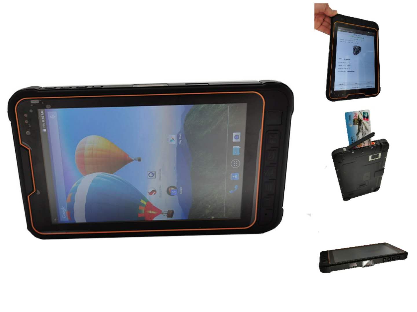 IP68 Ανθεκτικό τσιπ Android βιομετρικού μετρητή ανάγνωσης έξυπνης κάρτας Tablet PDA
