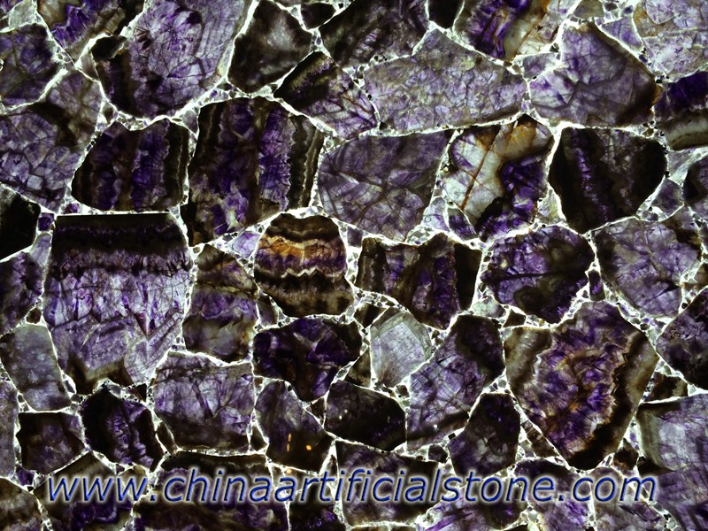 Amethyst Purple Πλακάκια τοίχου από πολύτιμους λίθους
