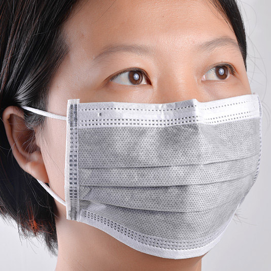 Μη υφασμένη μάσκα προσώπου μιας χρήσης 4 στρώσεων με ενεργό άνθρακα
