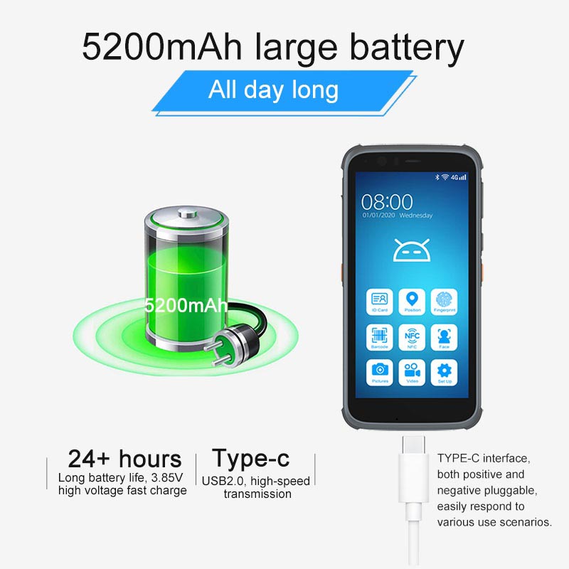 Τερματικό δακτυλικών αποτυπωμάτων Android Big Battery 4G