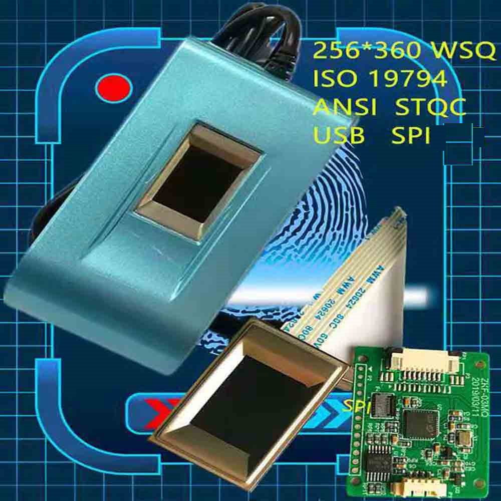 500DPI WSQ ANSI ISO Χωρητική συσκευή ανάγνωσης βιομετρικών δακτυλικών αποτυπωμάτων USB για έλεγχο ταυτότητας