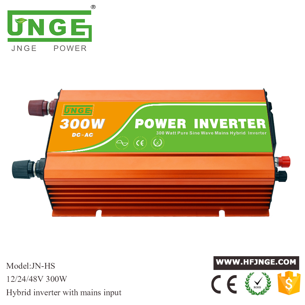 JN-HS 300W AC DC Pure Sine Wave υβριδικός μετατροπέας ισχύος με ηλεκτρικό δίκτυο AC
