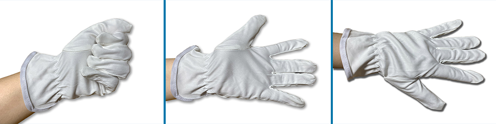 Γάντια μικροϊνών Cleanroom χωρίς σκόνη για βιομηχανική χρήση