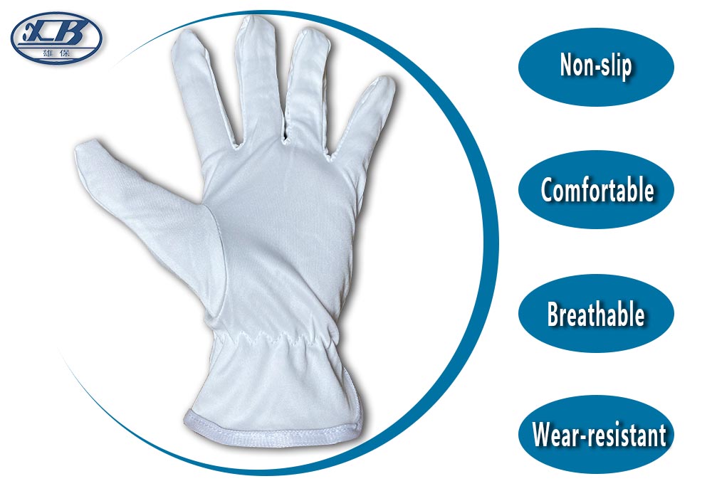 Γάντια μικροϊνών Cleanroom χωρίς σκόνη για βιομηχανική χρήση