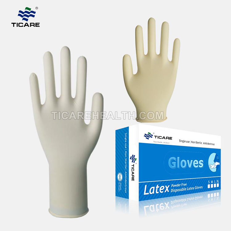 Ιατρικά γάντια εξέτασης λατέξ μιας χρήσης σε σκόνη