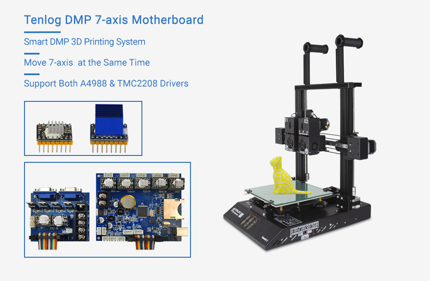 Μητρική πλακέτα 7 αξόνων TENLOG Hands 2 DMP 3D Printer