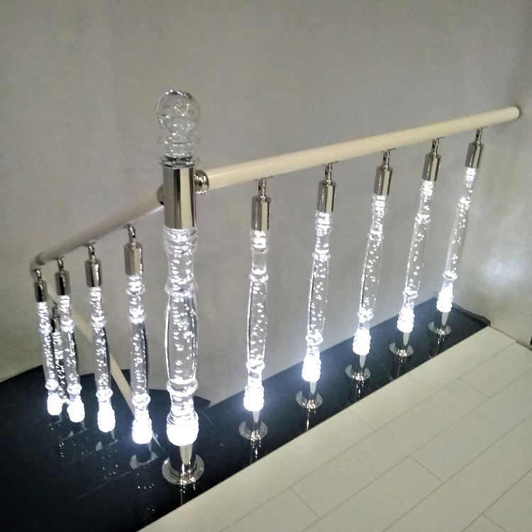 Ακρυλικό κιγκλίδωμα κιγκλίδωμα σκάλας με φως led
