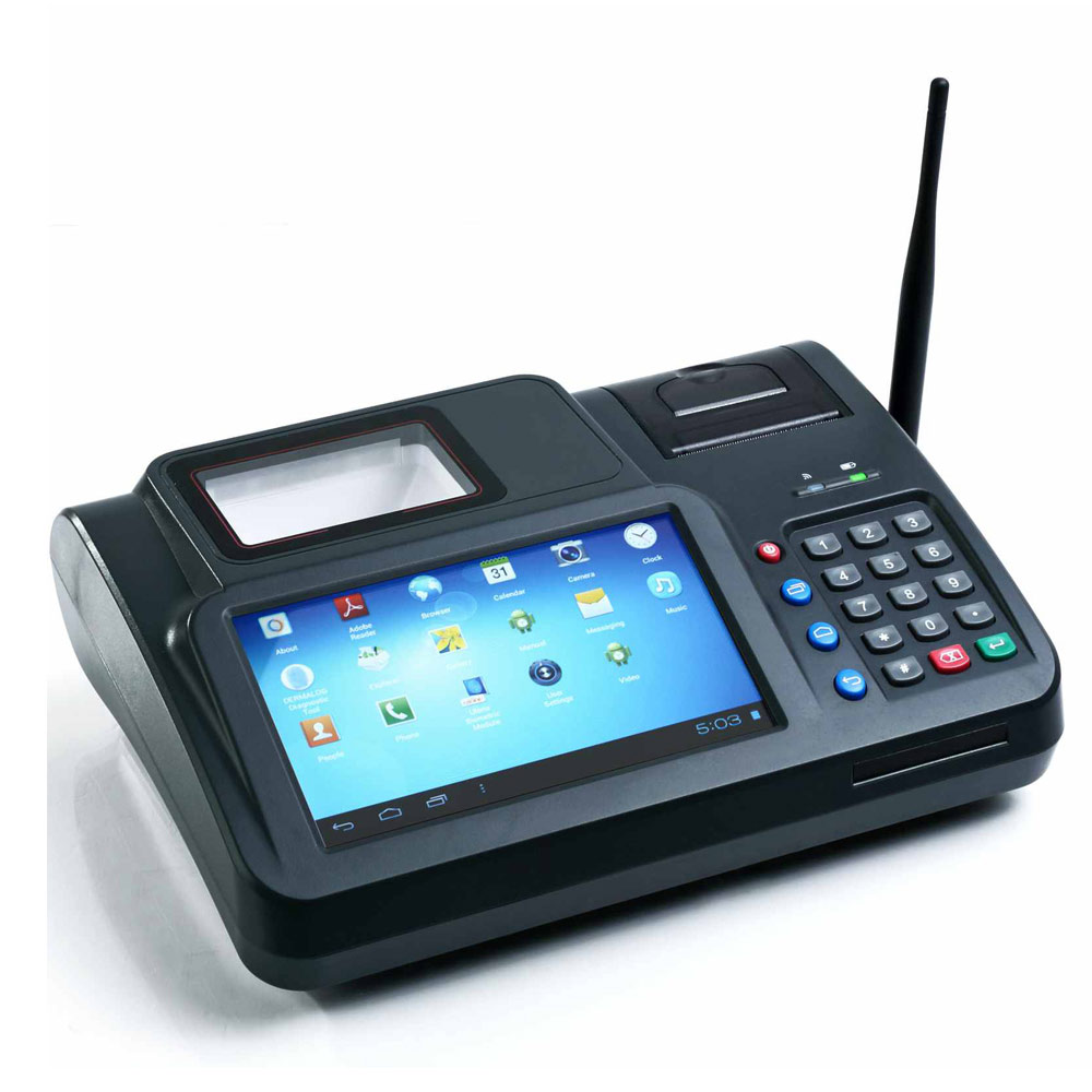 Σύστημα λαχειοφόρου αγοράς 7" Android Fingerprint Terminal Terminal με εκτυπωτή
