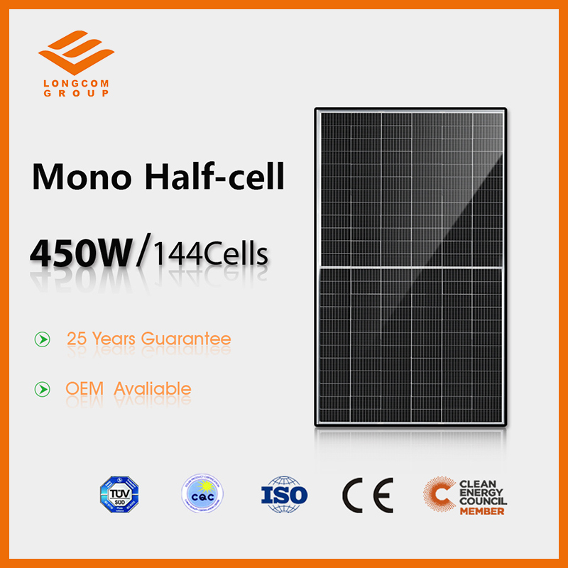 450 Watt 9BB TUV Certificatel Half Cell Solar Panel
