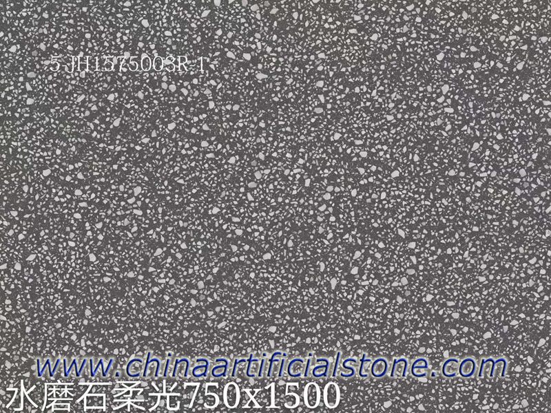 Πλακάκια πορσελάνης με μεγάλα γκρι Terrazzo Effect 750x1500x9mm
