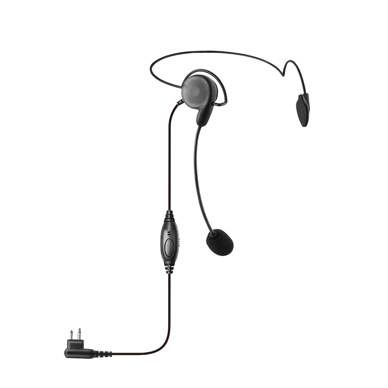 RHS-0128 Ελαφρύ ακουστικό πίσω από το κεφάλι με μικρόφωνο Boom και διακόπτη PTT/VOX για walkie talkie
