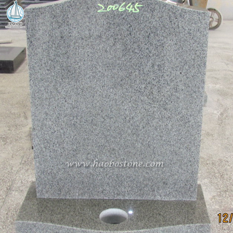 Φυσικός Γρανίτης Kuru Grey Serp Top Gravestone
