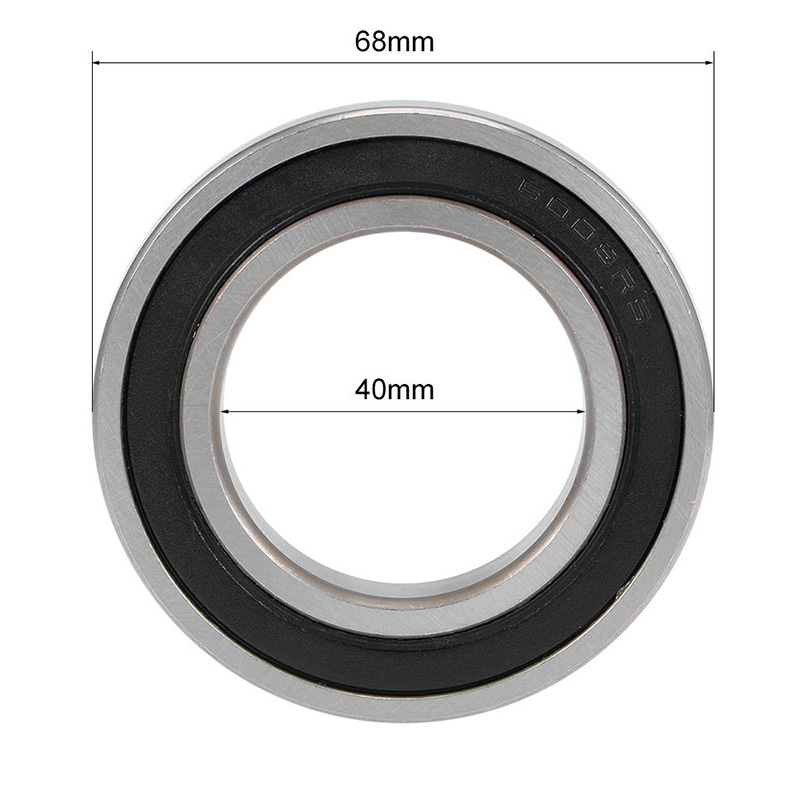Black Shielded 6008-2RS Groove Ball Bearings Z2 40 mm X 68 mm X 15 mm
