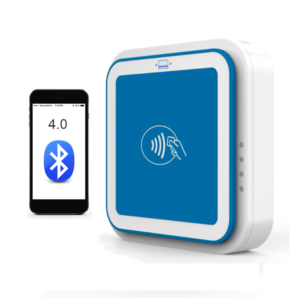 Bluetooth 3 σε 1 Smart Mobile NFC Reader πιστωτικών καρτών με πιστοποιήσεις PCI EMV I9
