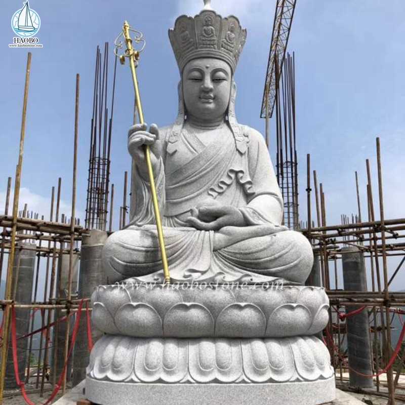 Βουδιστικό άγαλμα ναού από φυσική πέτρα από γρανίτη
