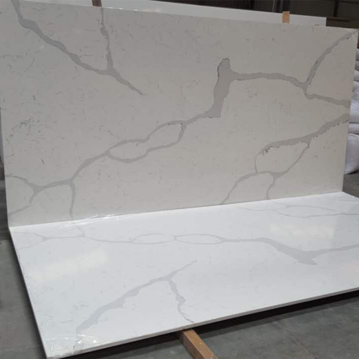 OP9009 Calacatta White Engineered Quartz Stone Δημοφιλής έγχρωμος πάγκος κορυφαίας κατασκευής
