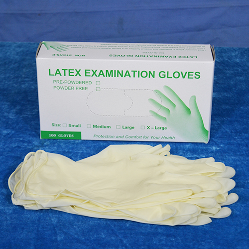Γάντια εξέτασης λατέξ σε σκόνη και χωρίς πούδρα
