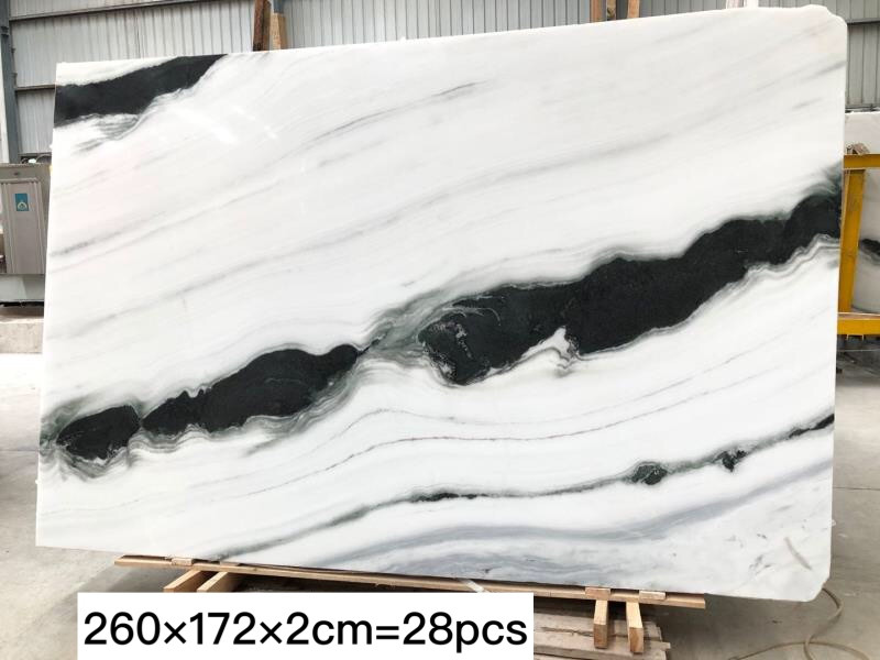 Χονδρικό Panda White Marble Stone Polished Slab Κατασκευαστές
