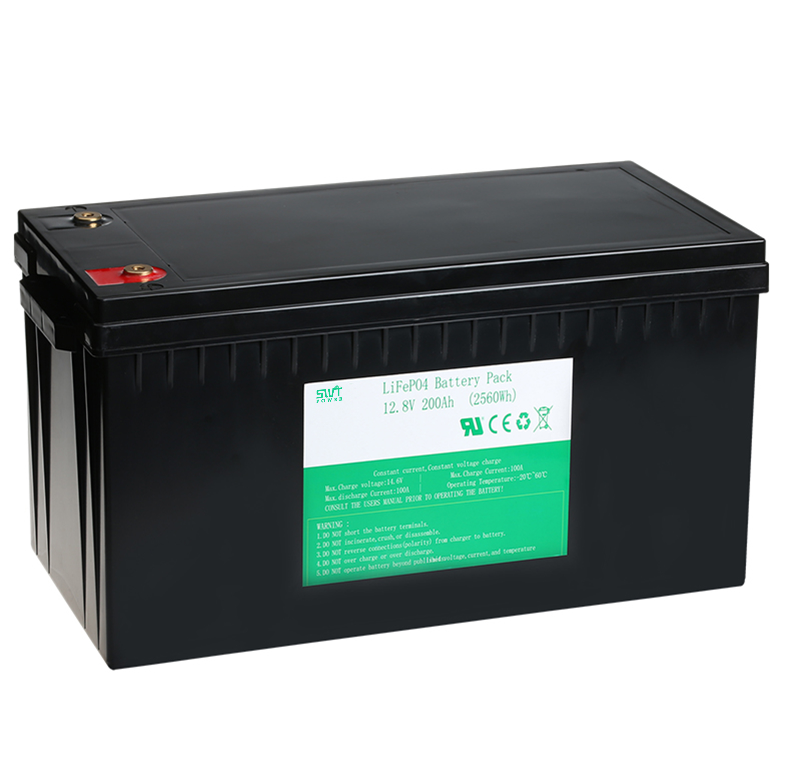 Σύστημα αποθήκευσης μπαταρίας σιδήρου λιθίου Deep Cylce LiFePO4 Battery 12V 100AH
