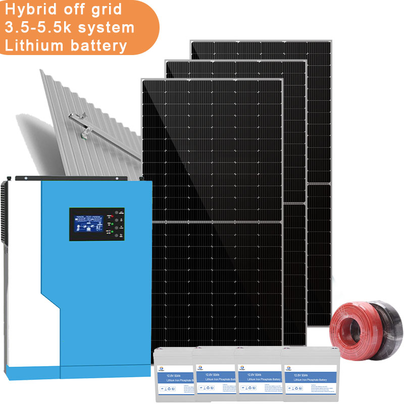 5,5KW Off-Grid System solar Hybrid DIY solar kits solar power generator system solar energy
