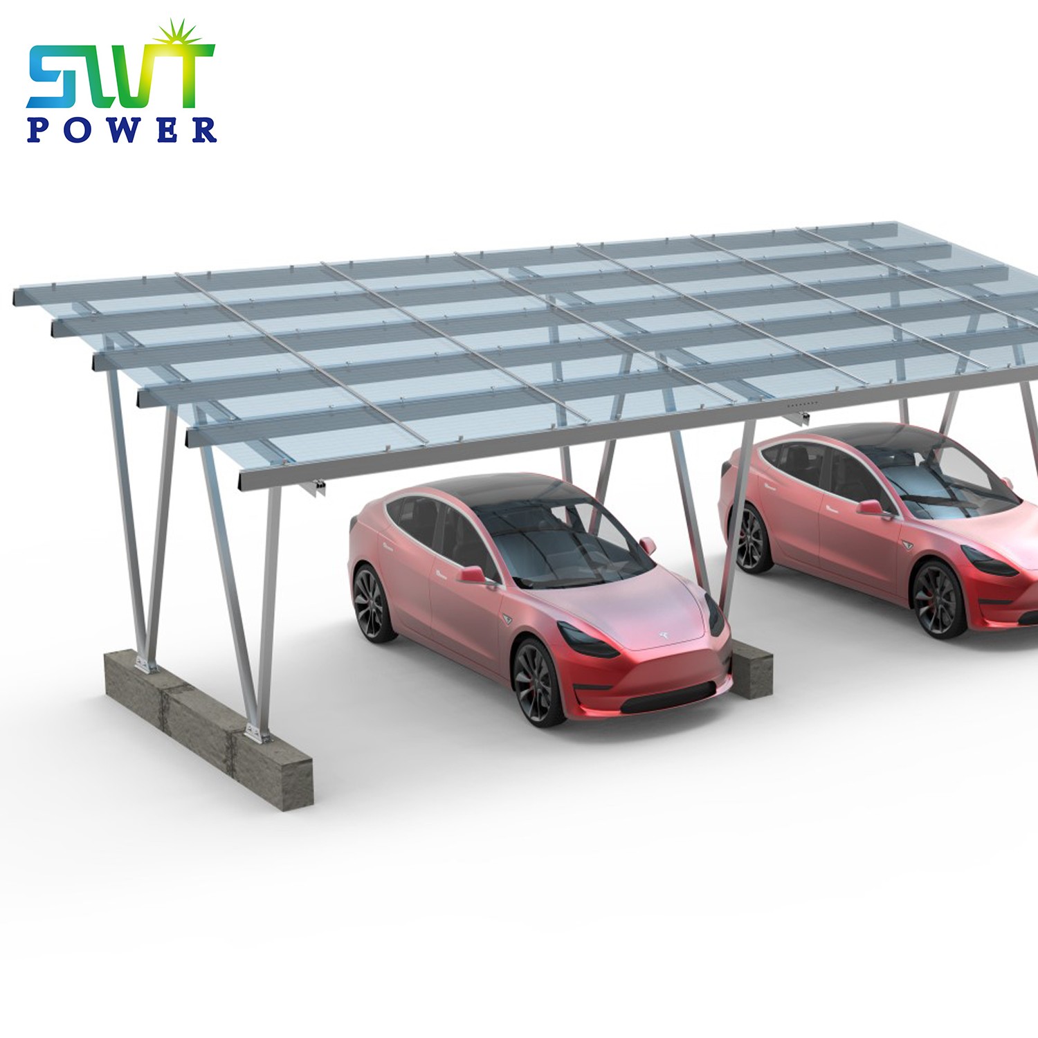 Σύστημα τοποθέτησης φωτοβολταϊκών Συστήματα τοποθέτησης ηλιακού χώρου στάθμευσης για σταθμό φόρτισης EV Φόρτιση ηλιακών φωτοβολταϊκών
