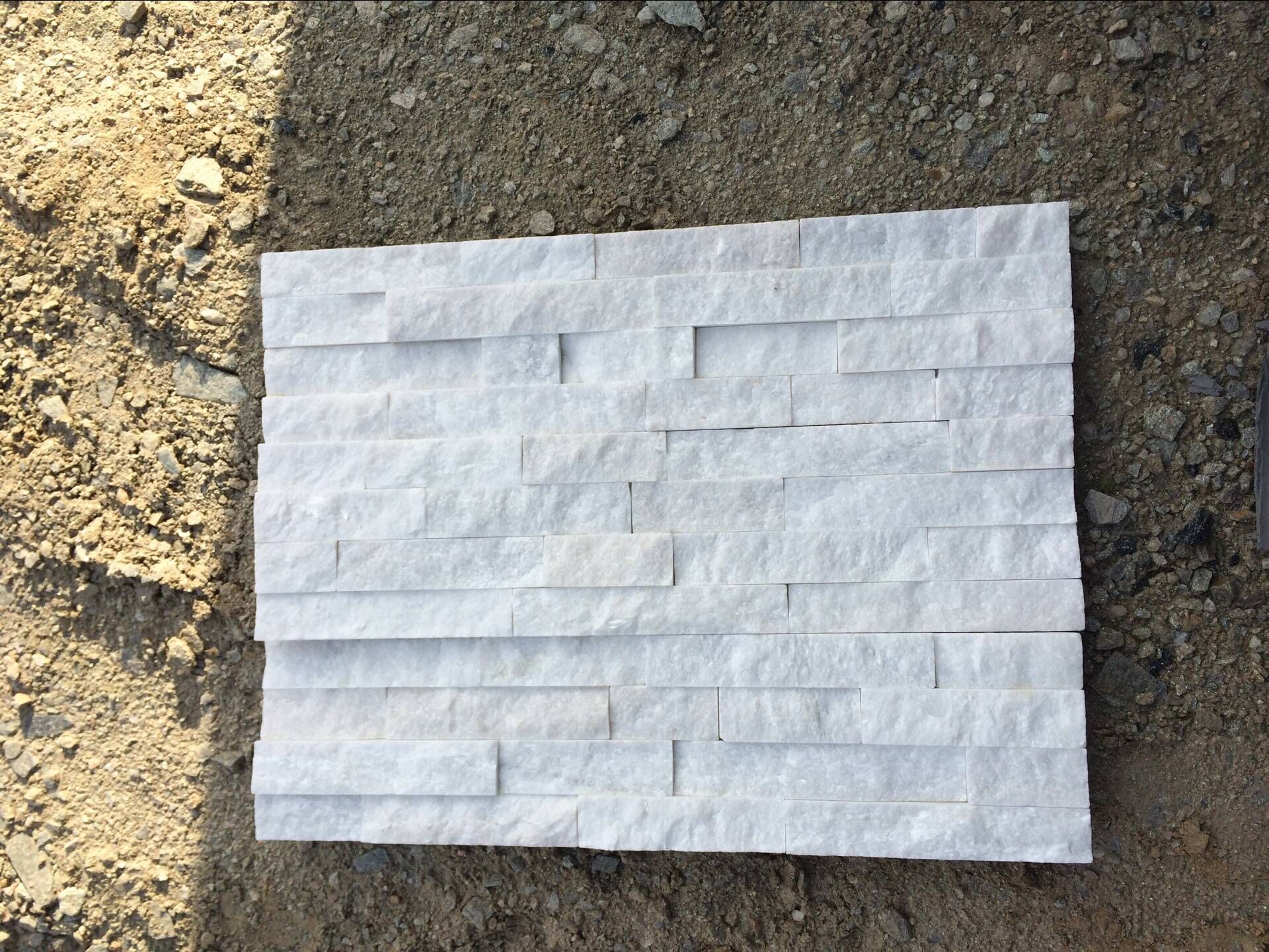 RSC 001 πολιτιστική πέτρα λευκού χαλαζίτη για πλακάκια τοίχου
