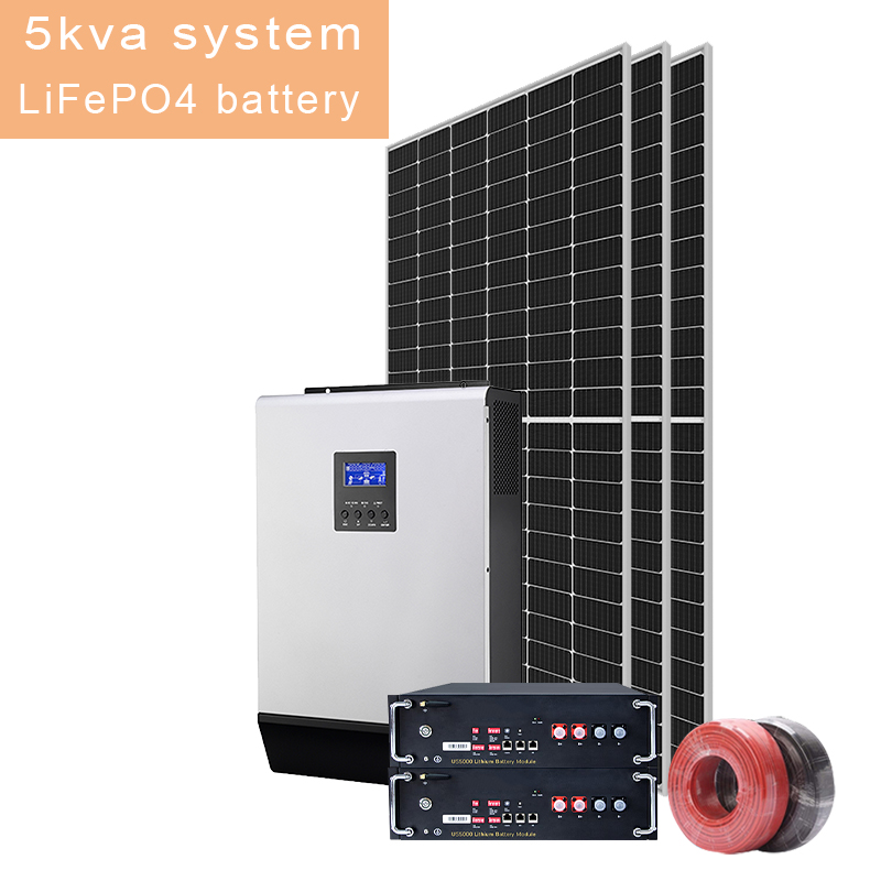 5KW 5,5kw Off-Grid System Solar for Lifepo 4 Battery Solar Energy
