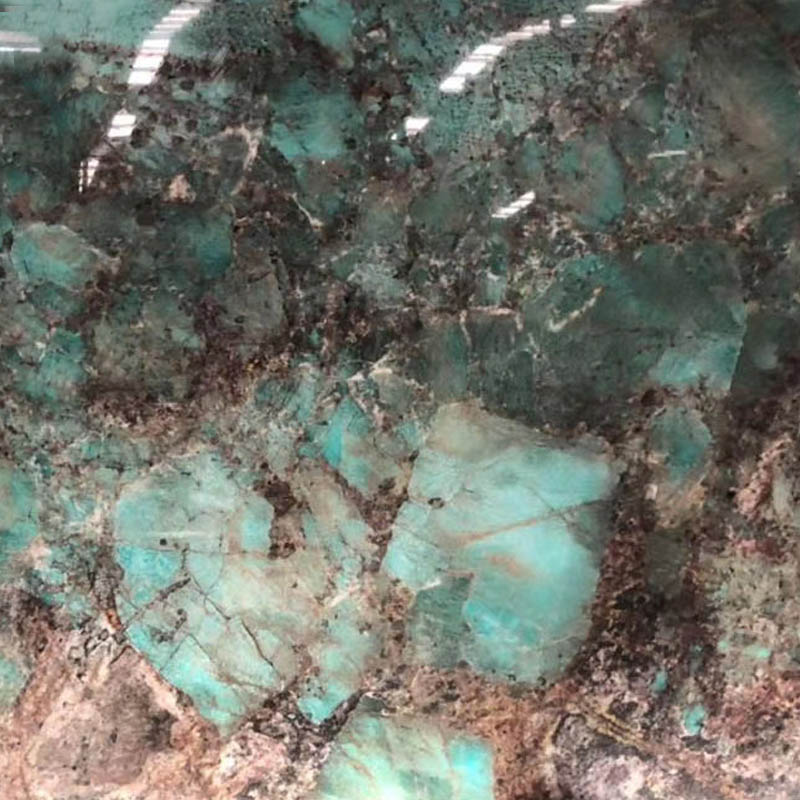 Μεγάλη γυαλισμένη πλάκα Amazon Green Quartzite από τη Βραζιλία
