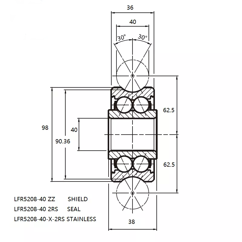 LFR5208-40 ZZ Μέγεθος