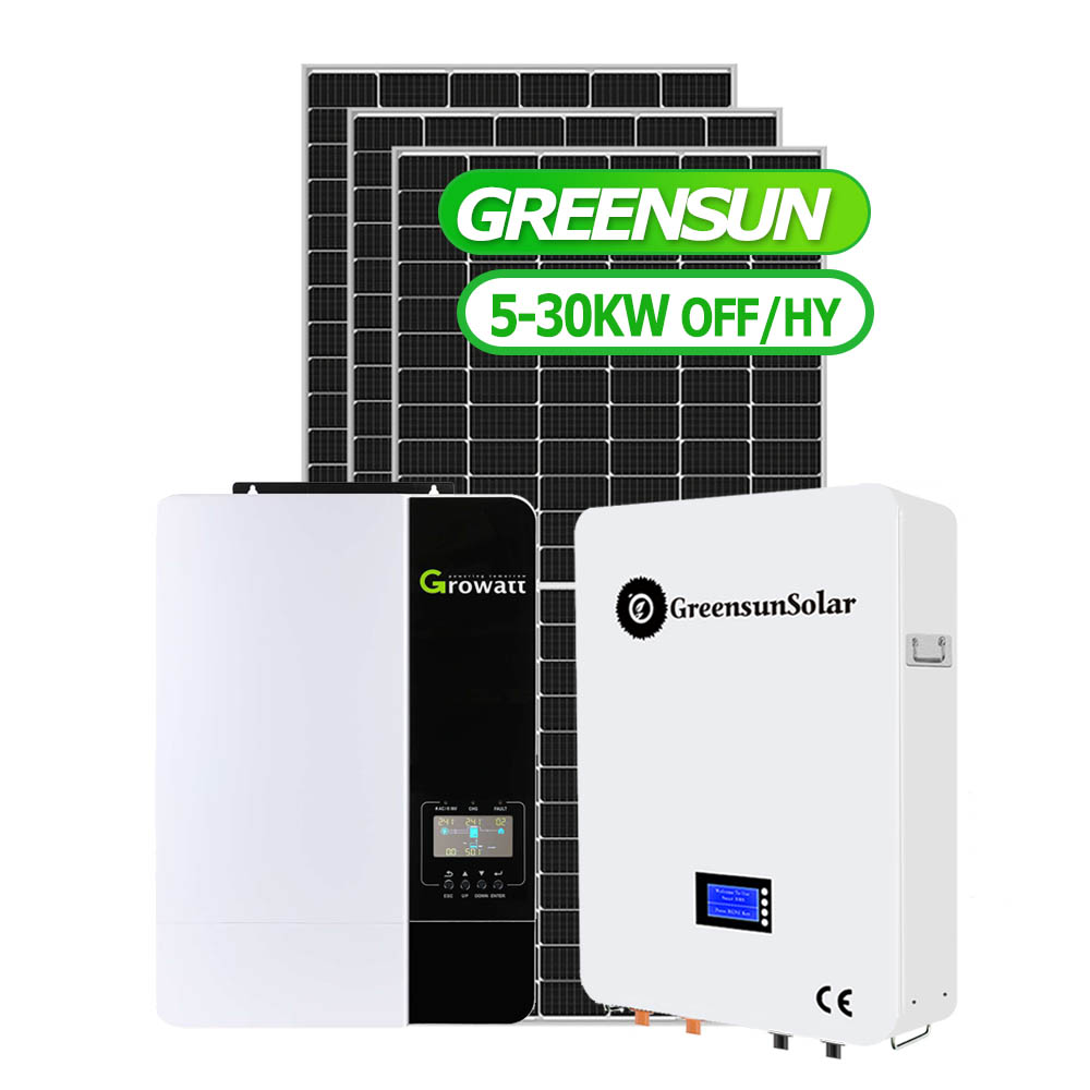 Growatt Off Hybrid Solar Power Systems 3KW 5KW 6KW 8KW 10KW 12KW with Lithium Battery
