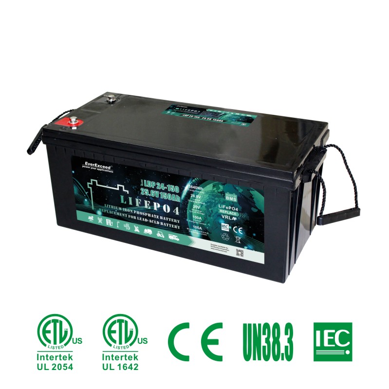 Έγκριση UL 25.6V 150ah Ldp Series UPS / Ηλιακός / Φωτισμός / Τηλεπικοινωνίες / Μπαταρία σιδήρου λιθίου
