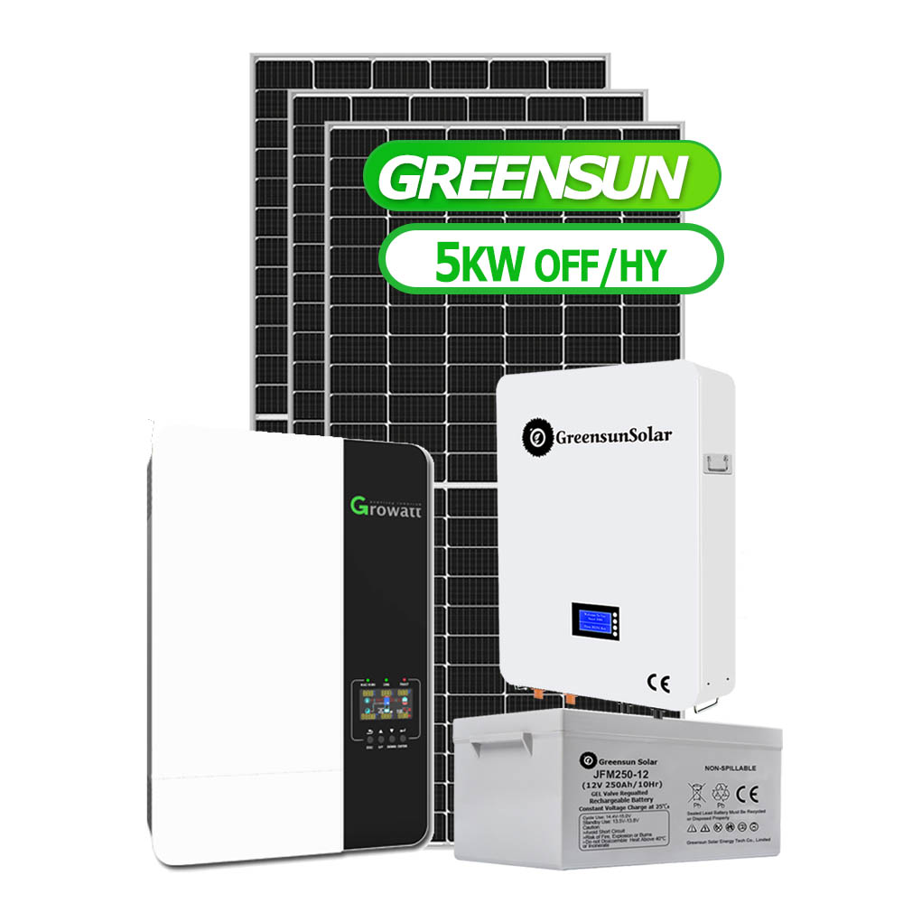 On Off Storage Συστήματα ηλιακής ενέργειας 3KW 5KW 8KW 10KW Υβριδικό Ηλιακό Σύστημα με Growatt Inverter
