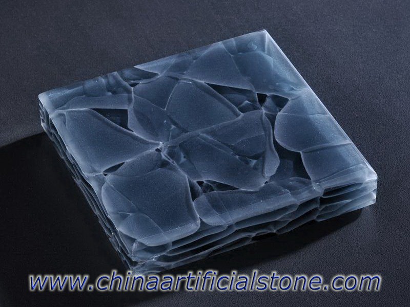 Azurite Sea Glass Pearl Black Magna Glaskeamik Slabs
