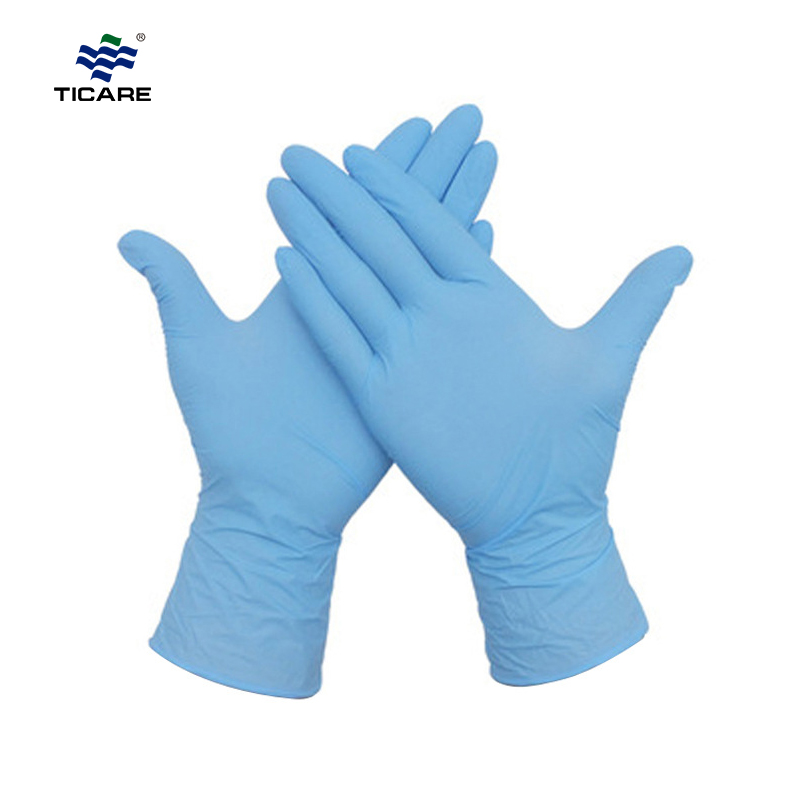 Ιατρικά γάντια νιτριλίου 3,5 Mil Light Blue, Size-L, Χωρίς πούδρα
