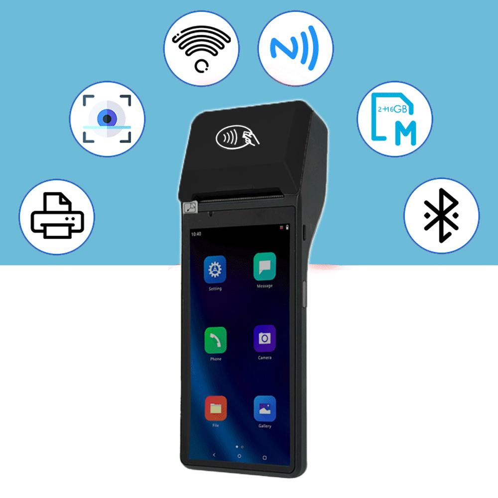Έξυπνο τερματικό POS με πιστοποίηση CE 6 ιντσών με NFC και δακτυλικό αποτύπωμα Z300
