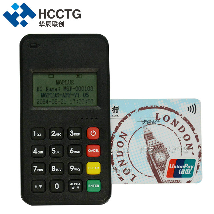 Bluetooth 3 σε 1 κάρτα Πληρωμή Mobile POS Σύνδεση στο τηλέφωνο M6 PLUS
