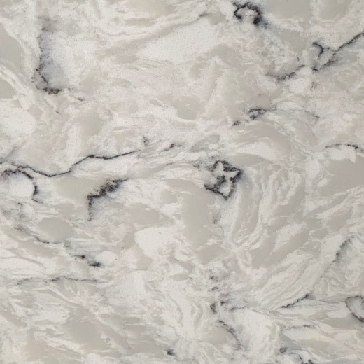 Carrara White Vein Design Πλάκα Γκρι χαλαζία για τοποθέτηση πάγκου κουζίνας
