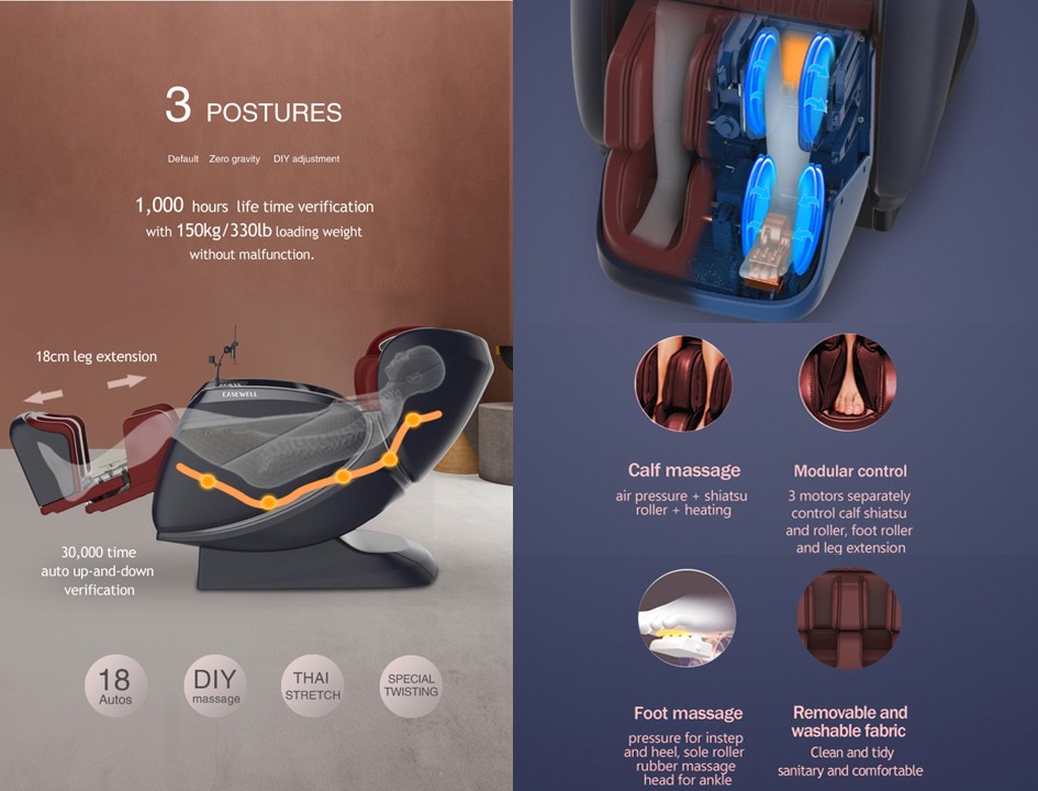 Πολυλειτουργική Zero Gravity 3D Leather Executive Music Massage Chair